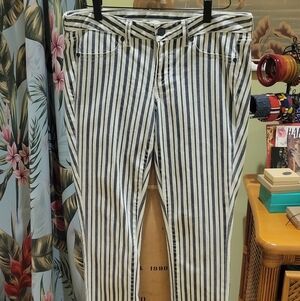 Tory Burch Denim Striped Marlien Legging